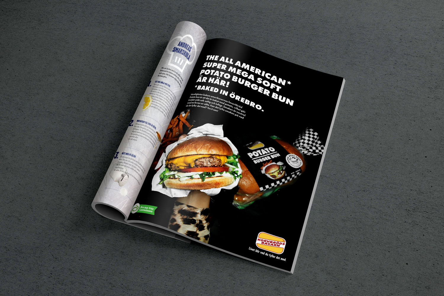 Potato burger bun – annons